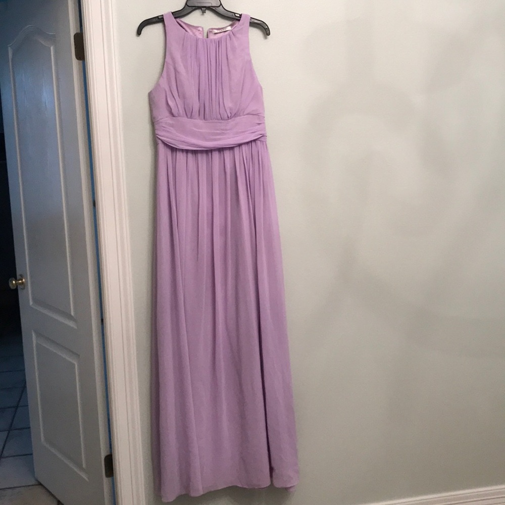 Lavender purple bridesmaid dress size 6 chiffon